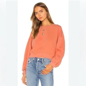 Agolde Creamsicle Balloon Sleeve Sweatshirt